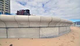 The use of zinc to prevent corrosion of steel in national infrastructure concrete sea wall