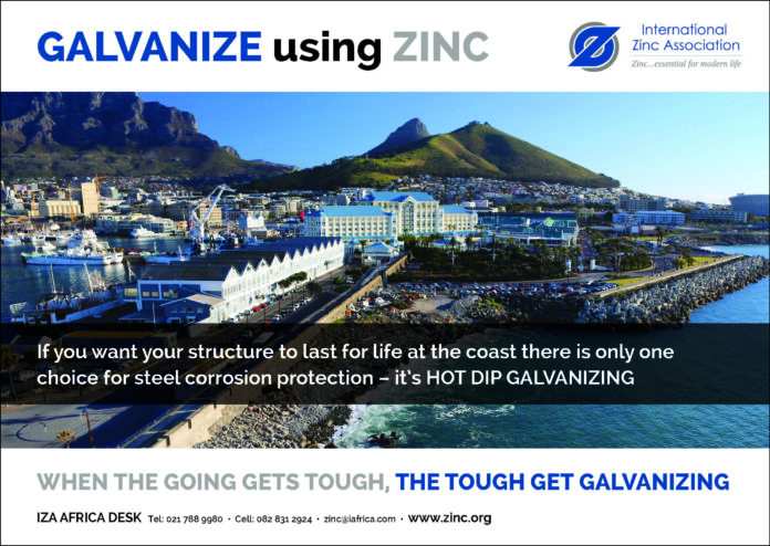 Advert 1- IZA ZINC Galvanize at the coast corrosion in steel