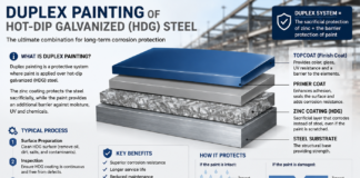 duplex painting of hot-dip galvanized (HDG) steel