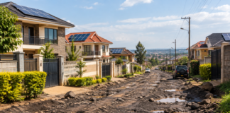 Bad roads in sprouting neighborhoods